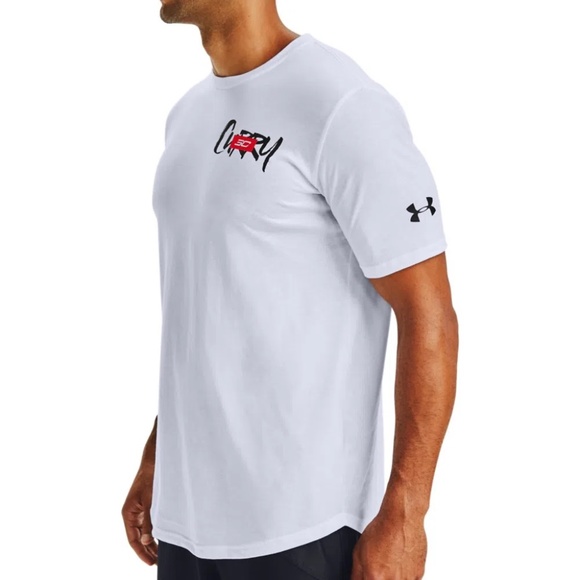 Under Armour UA Stephen Curry SC30 Stack Logo Tee 1342985-100 (White) - Picture 4 of 4